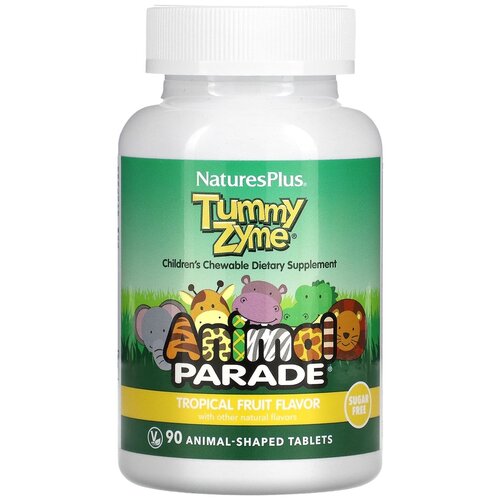 ���� Tummy Zyme � ��������� ����������, �������� ���������� � ������������ Source of Life, AnimaL Parade, 90 ���, NaturesPlus ������ ������