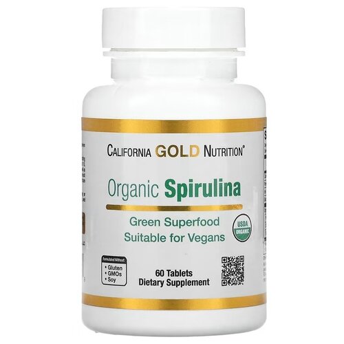  California Gold Nutrition Organic Spirulina ., 500 , 50 , 60 .   -     , -, 