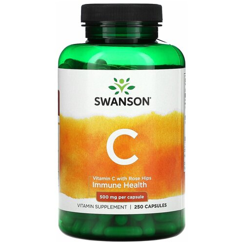  Swanson Vitamin C W/Rose Hips 500 mg 250    -     , -, 