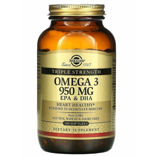 ���� ������� �����-3 950 �� (Triple Strength Omega 3 950mg EPA & DHA)100 ����/���� �������� �� 03/2027 ������ ������