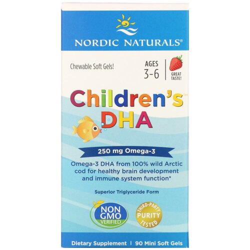 ���� Nordic Naturals, ��� (����������������� �������), �����-3, ��� �����, ��������, ��� ����� 3�6 ���, 250 ��, 90 ����������� ����-������ ������ ������