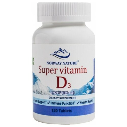 ���� ��������� �������� Norway Nature Super Vitamin D-3 5 000 ME (120 ��������) ������ ������
