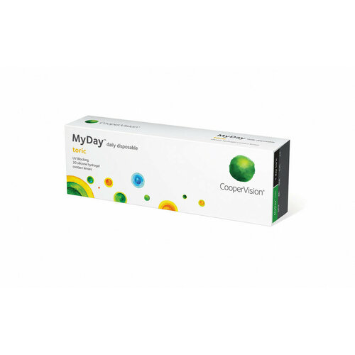 ���� ���������� ����� CooperVision MyDay daily disposable toric, 30 ��., R 8,6, D -7,�CYL:�-1,25,�A�:�20, ����������, 1 ��. ������ ������
