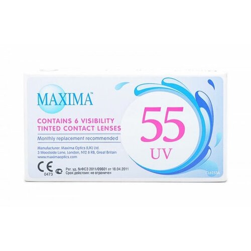 ���� ���������� ����� Maxima 55 UV Aspheric, 6 ��., R 8,6, D -7, ����������, 1 ��. ������ ������