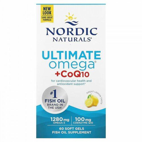 ���� Nordic Naturals, Ultimate Omega, � ��������� Q10, �� ������ ������, 60 ������ ������ ������
